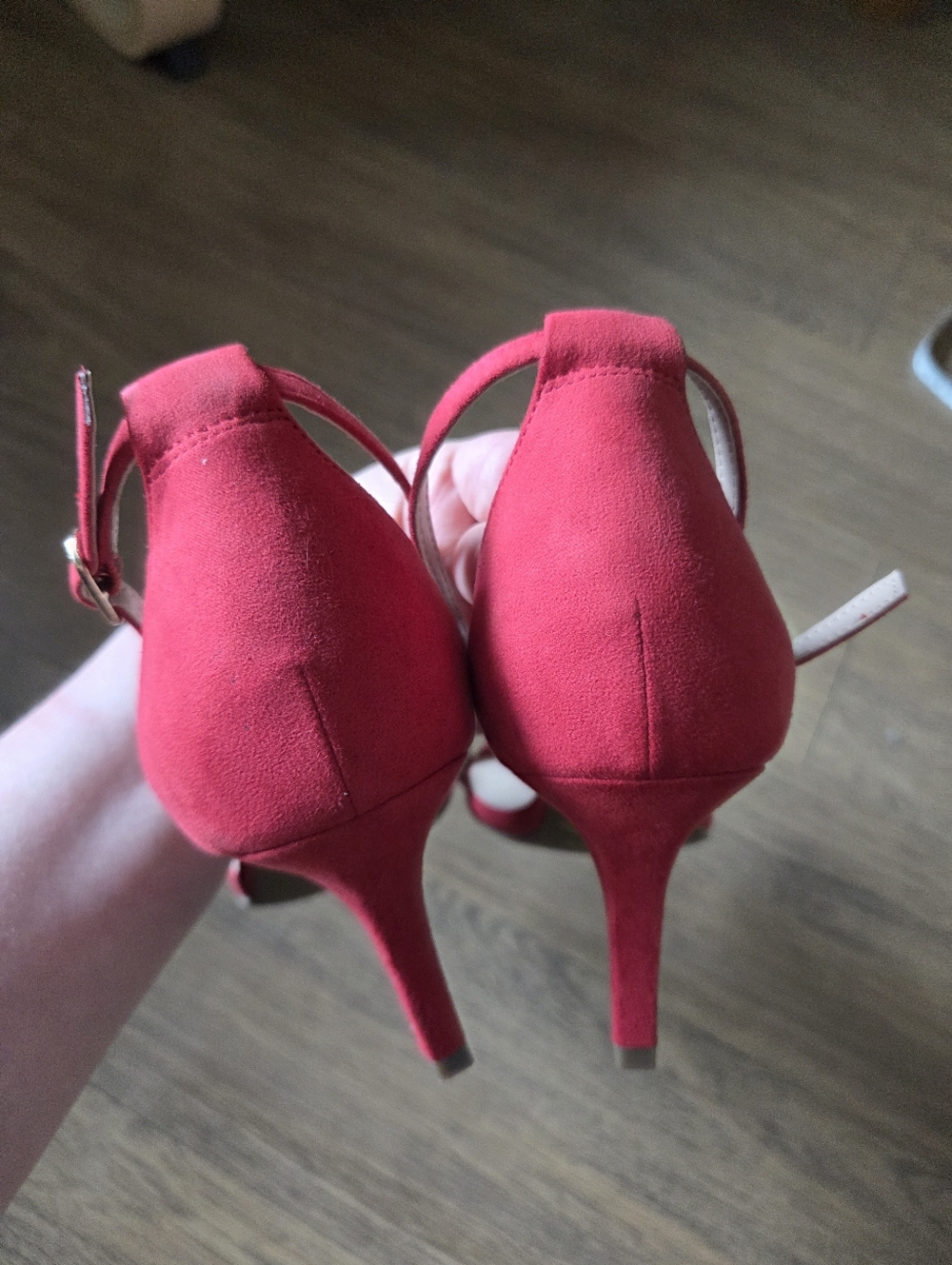 Bandolino Red Open-Toe Ankle-Strap Heels - Picture 5 of 5